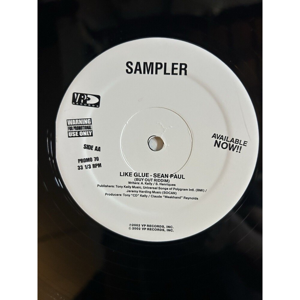 Sean Paul - Like Glue - 12" 2002 VP Records Sampler Vinyl LP Record